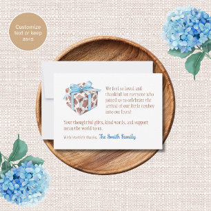 Baby Shower Thank You Cards Cowboy Theme