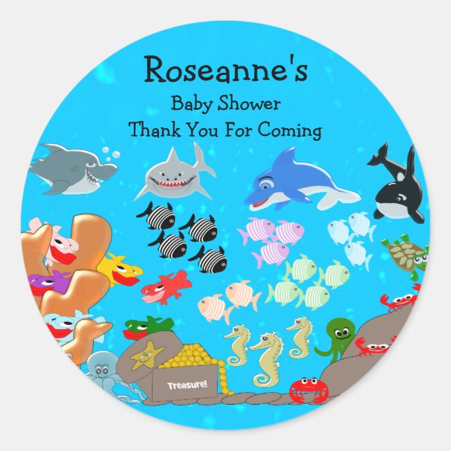 Baby Shower Thank You Classic Round Sticker (Front)