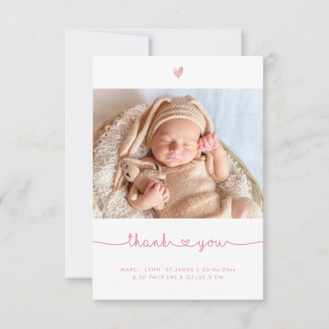 Baby Shower Thank You DIY Color Script (Front)