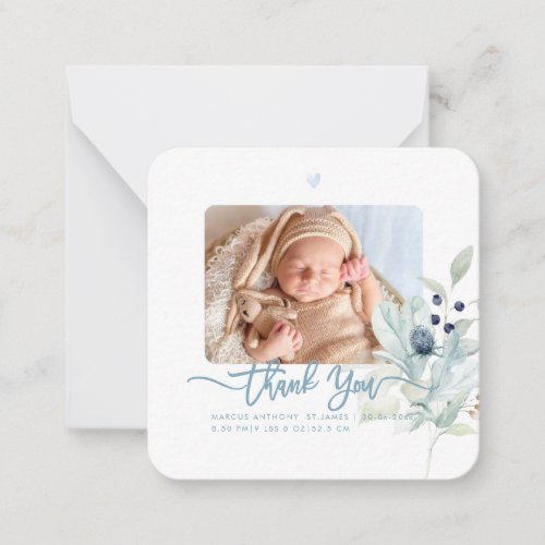 Baby Shower Thank You DIY Color Script Note Card