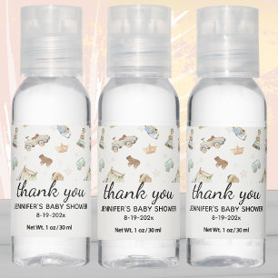 Baby Shower Thank You Favor 12 Bottles Hand Sanitizer