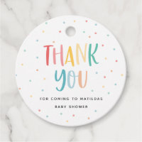 Baby shower thank you favor gift favor tags