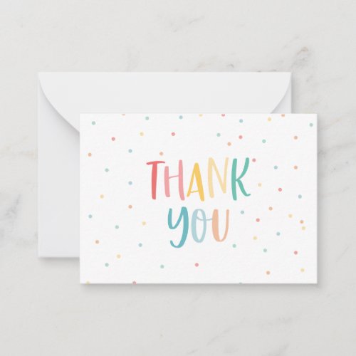 Baby shower thank you favor gift note card