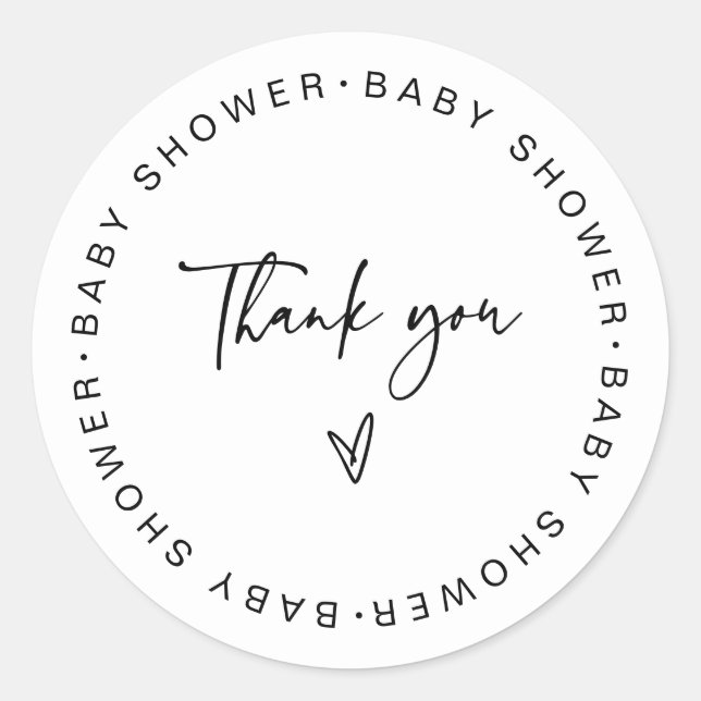 Baby Shower Thank you Favor Label Sticker F201 (Front)