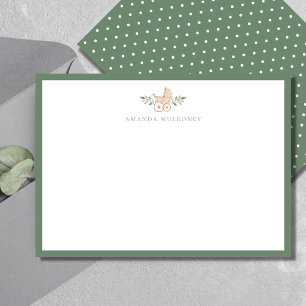 Baby Shower Thank You Flat Note Card