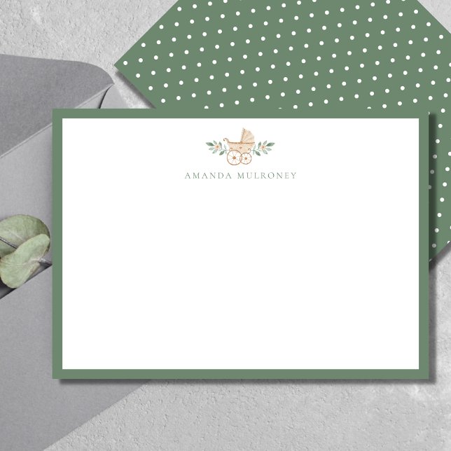 Baby Shower Thank You Flat  Note Card (Creator Uploaded)