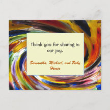 Baby Shower Thank You Gender Neutral Colorful