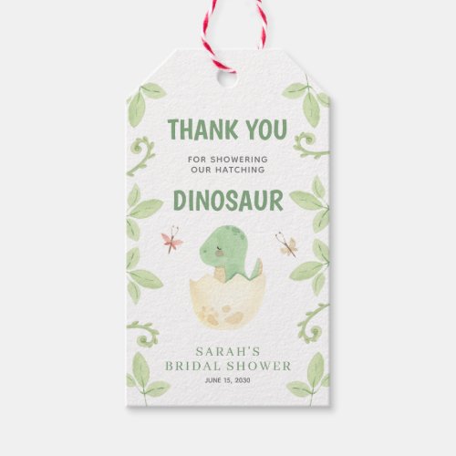 Baby Shower Thank You Gender Neutral Dinosaur Gift Tags