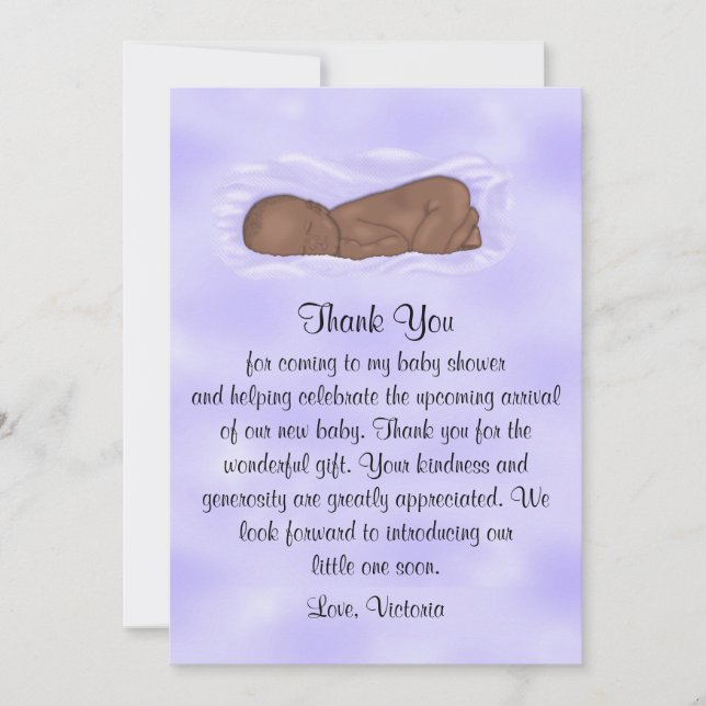 Baby Shower Thank You Gender Neutral Ethnic Invitation (Front)
