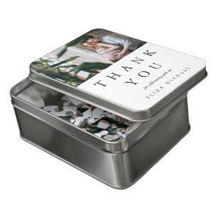 Baby Shower Thank You Gift Photo and Date Jigsaw Puzzle