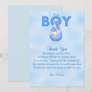 Baby Shower Thank You It's a Boy Baby Boy Invitation