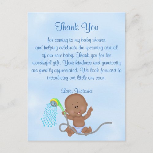 Baby Shower Thank You Its a Boy  Baby Boy Postcard
