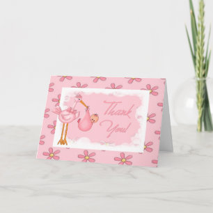 Baby Shower Thank You Note Card