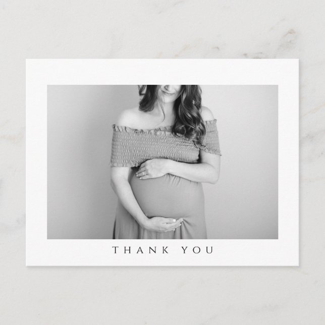 Baby Shower Thank You Photo Post Card (Front)