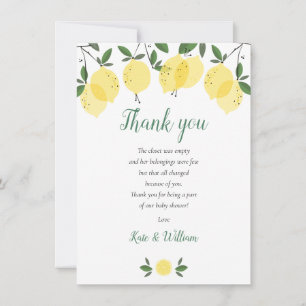 Baby Shower Thank You Poem Lemons