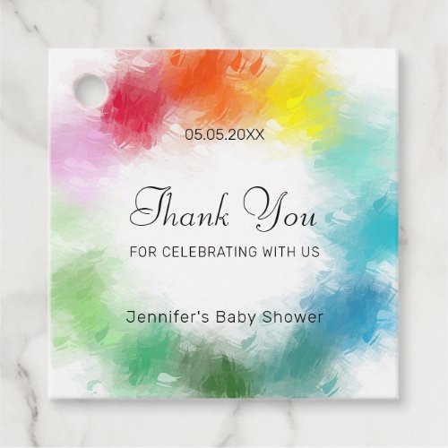 Baby Shower Thank You Script Text Template Favor Tags