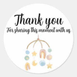 Baby shower Thank you stickers toy