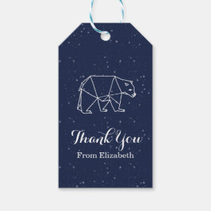 Baby Shower Thank You Tag - bear constellation