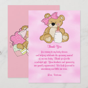 Baby Shower Thank You Teddy Bear Invitation