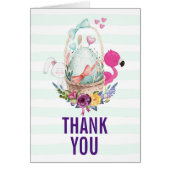 Baby Shower Thanks Nesting Egg w/ Flamingo & Bunny (Front)