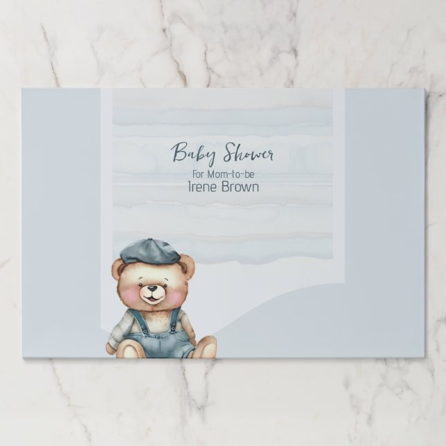 Baby Shower Theme Paper Placemat Pad (Front)