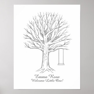 Baby Shower Thumbprint Tree GuestBook