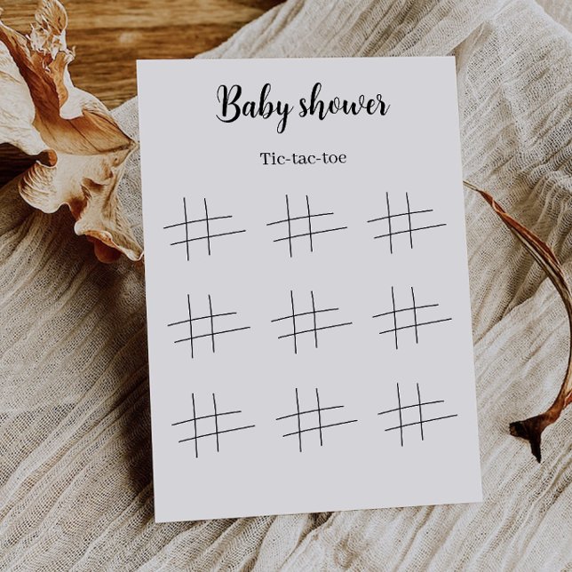 Baby Shower Tic Tac Toe Game Printable, Invitation (Baby Shower Tic Tac Toe Game Printable, Invitation)