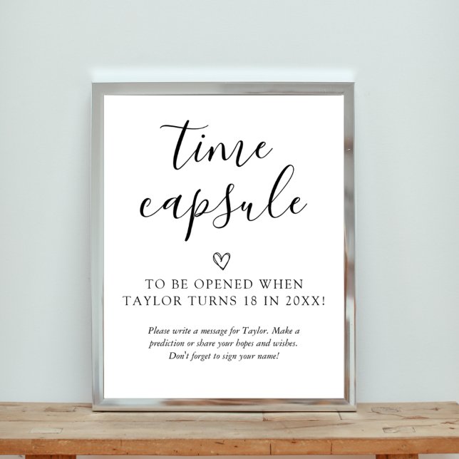 Baby Shower Time Capsule Sign (Creator Uploaded)