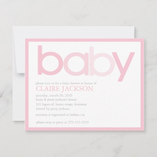 Baby Shower (Today's Best Award) Personalized Announcement