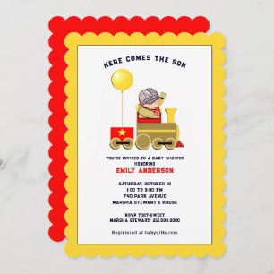 Baby Shower Toy Train Invitation