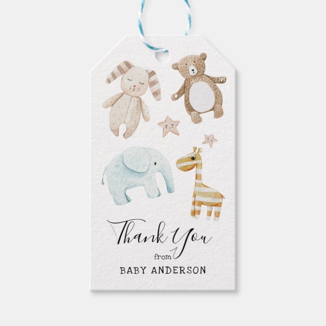 Baby Shower Toys Thank You Favor tag (Front)