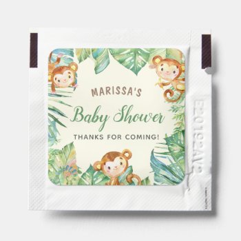Baby Shower Tropical Jungle Rainforest Hand Sanitizer Packet by dulceevents at Zazzle