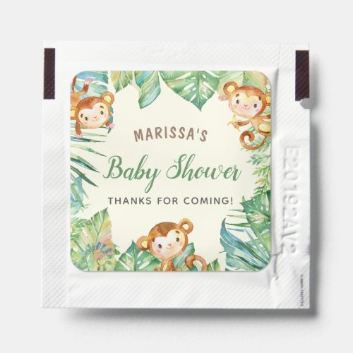 Baby Shower Tropical Jungle Rainforest Hand Sanitizer Packet