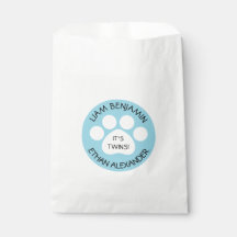Baby Shower - Twin Boys - Paw Print Theme