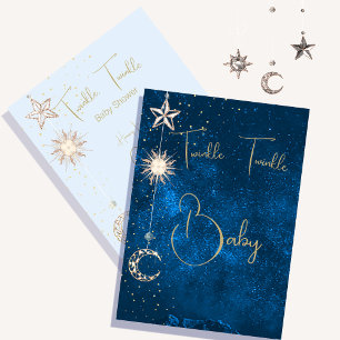Baby Shower Twinkle Stars Moon  Invitation