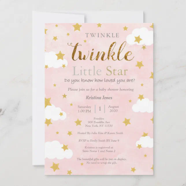 Baby Shower Twinkle Twinkle | Zazzle