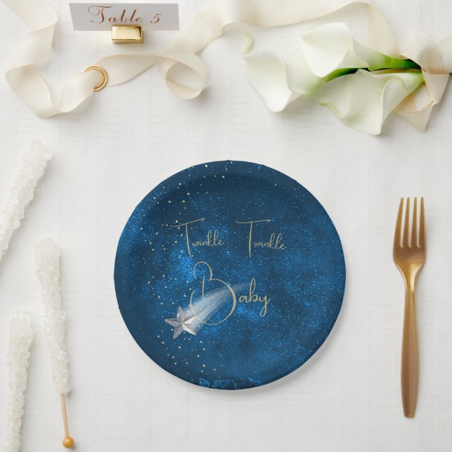 Baby Shower Twinkle Twinkle Stars  Paper Plates (Wedding)