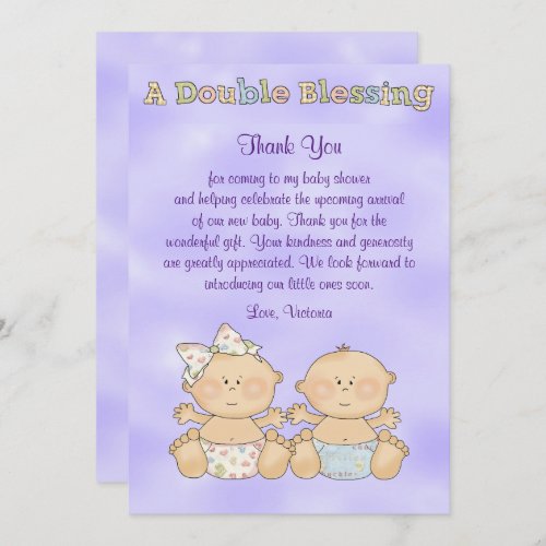 Baby Shower Twins Boy Girl Invitation