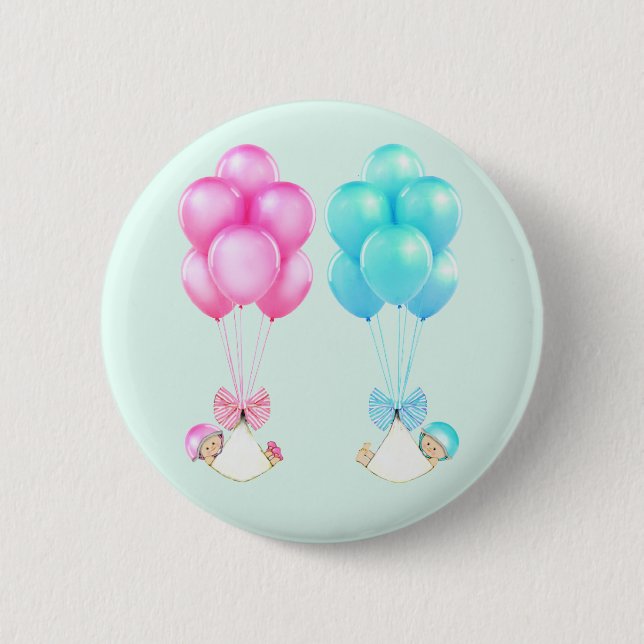 Baby Shower Twins Button (Front)
