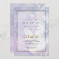 Baby Shower Ultra Violet Watercolor Butterfly Invitation