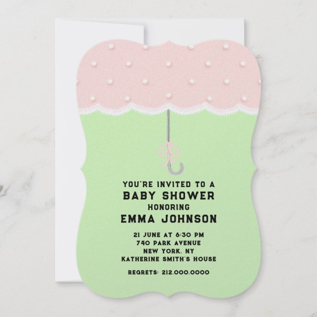 Baby Shower Umbrella Invitation (Front)