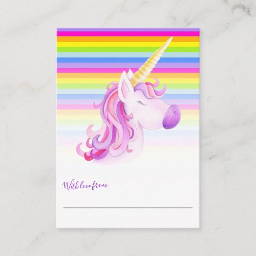 Baby shower unicorn art display shower cards