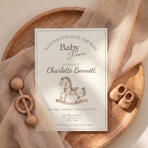 Baby Shower Vintage Rocking Horse Invitation