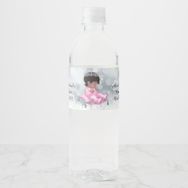 Baby Shower Water Bottle Labels, Winter Wonderland Label (Front)
