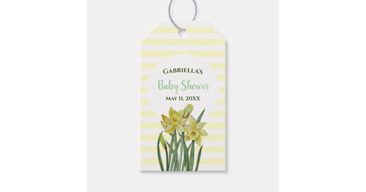 Watercolor Floral Pretty Daffodil Flower Bloom Tissue Paper Gift