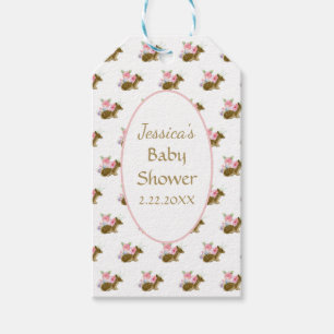 Baby Shower Watercolor Floral Boho Favor Tag