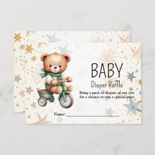 Baby Shower Watercolor Teddy Bear Party Enclosure Card