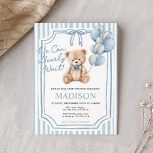 Baby Shower We Can Bearly Wait Invitation