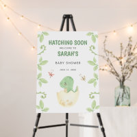 Baby Shower Welcome Hatching Soon Cute Dinosaur