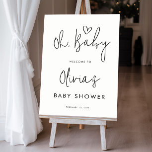 Baby Shower Welcome Oh Baby Gender Neutral XL Foam Board